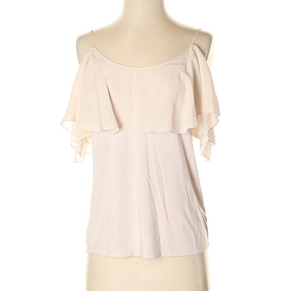Ella Moss Light Pink Cold Shoulder Modal/Silk Top